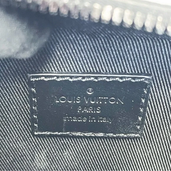 Louis Vuitton Black Monogram Embossed Leather Soft Trunk Crossbody Bag - Picture 7 of 12